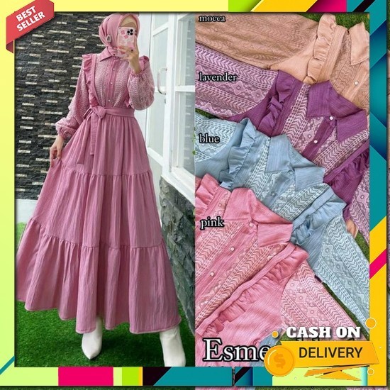 Gamis Wanita Terbaru 2024 Bju Lbaran Gmis Premium Setelan Remaja Anak Perempuan Gmis Kondangan Pesta