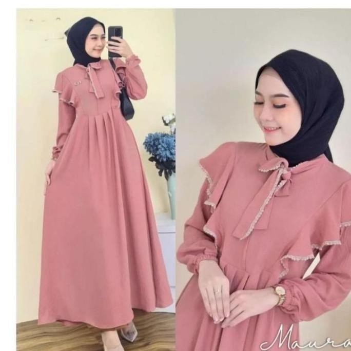 [A.F]Ansori Maxi Dress Kondangan Pesta Gamis Ceruty Babydoll Premium