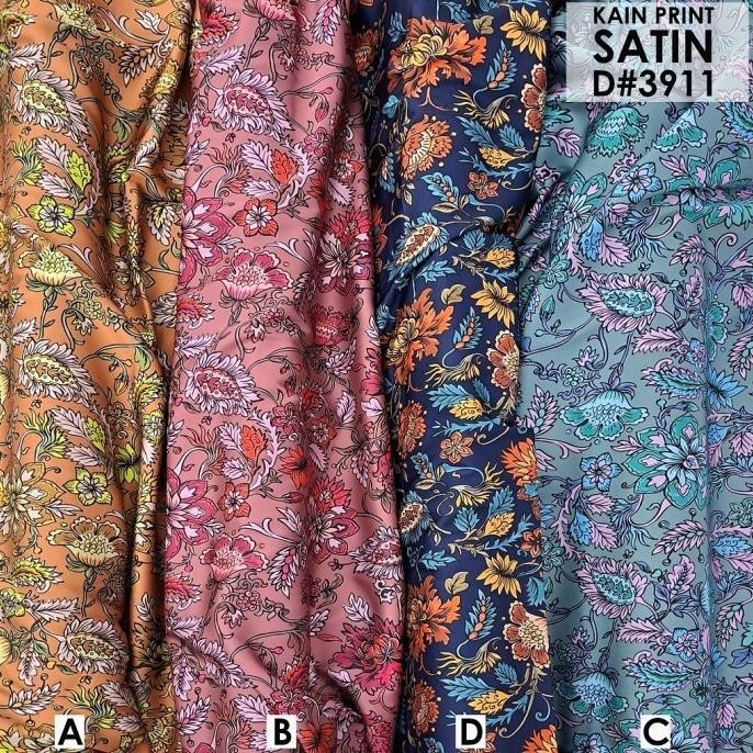 

New Kain Print Satin Silk / Satin Silk Print D-3911 (Per 0,5 Meter) Terbaik