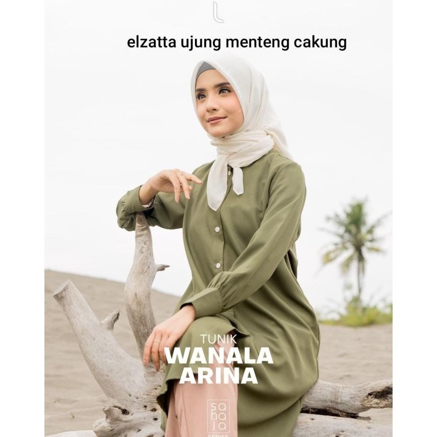 Atasan Wanita Elzatta Tunik Wanala Arina Rayon Kancing Depan Busui