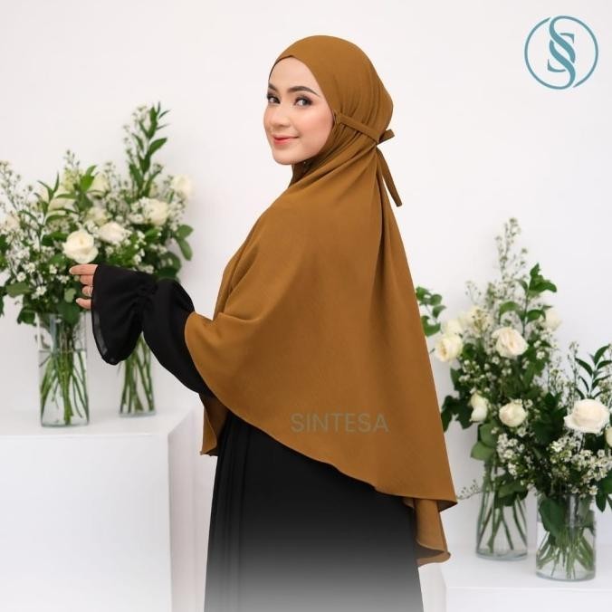 Jilbab Bergo Jumbo Crinkle Airflow Hijab Kerudung Syari Tali