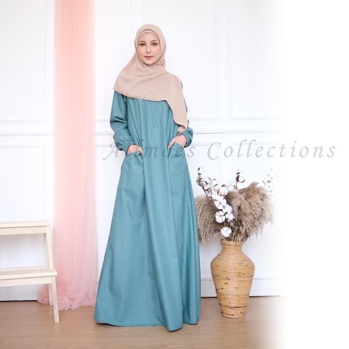 Gamis Wanita Daily Busui Dress Mikaila Katun Toyobo Fodu Wardah Nyaman