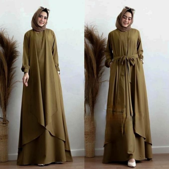 Dress Muslim Gamis Modis Jumbo Big Size Semua Ukuran Sampai 5L Alunar