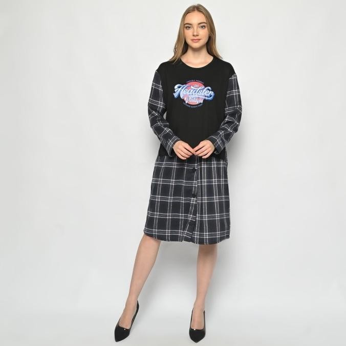 Monellina Figah Tunik Flanel Wanita Lengan Panjang