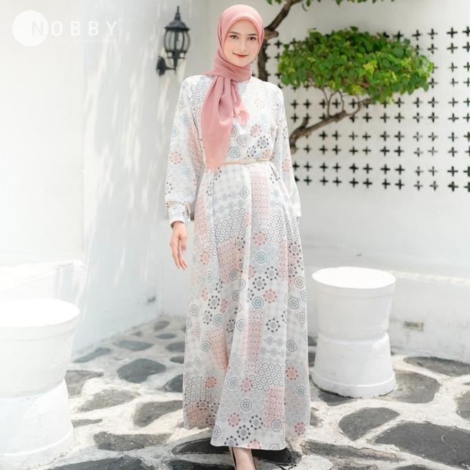 Gamis Wanita Syakila Orange By Nobby Terbaru 2023