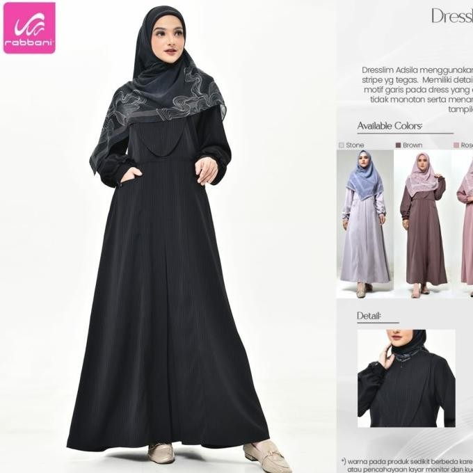 Gamis Wanita Dresslim Adsila Rabbani Original New Arrival