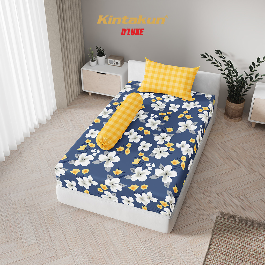 Kintakun Sprei Fitted 90/100/120 DLUXE Lunetta Aesthetic Microtex Tinggi 25 cm B2