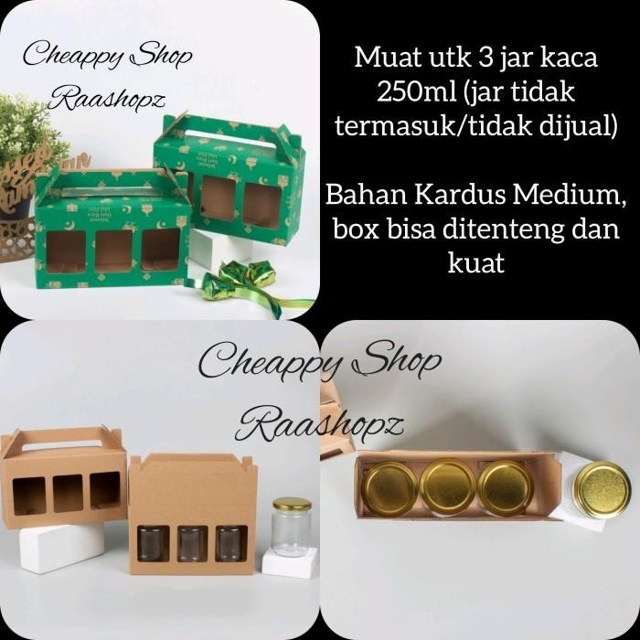 

Box Lebaran 2 Jar 250Ml Box 3 Jar 250Ml Box Lebaran Cookies Idul Fitri 092