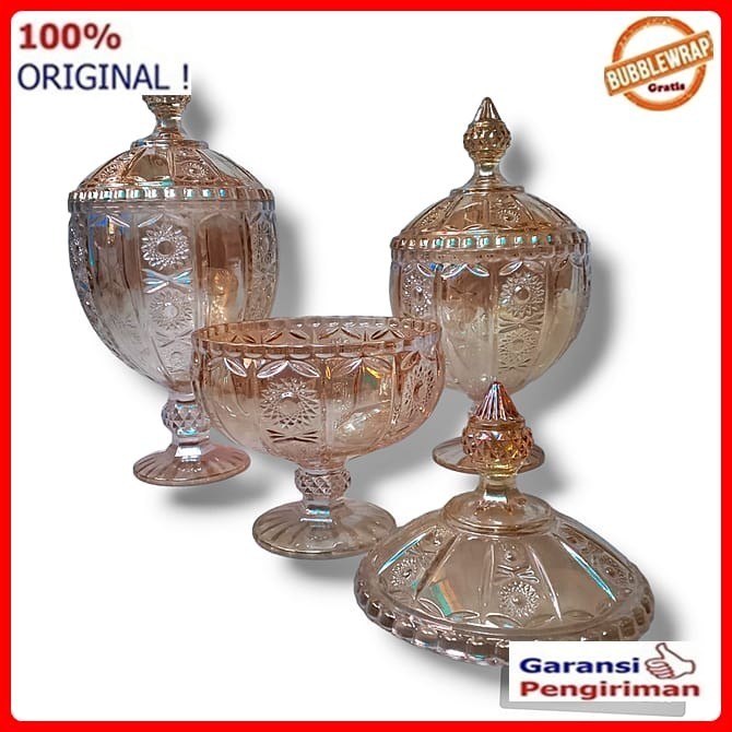 Toples Kaca Kristal Toples Piala Set Toples Lebaran Set Homeline SM500