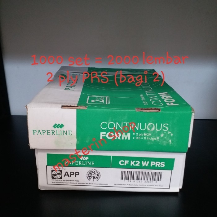 

Kertas Komputer/Continous Form 9.5"X11"-2 Ply(K2 Prs /Bisa Dibagi Dua)