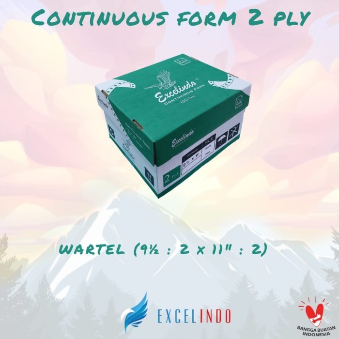 

Kertas Wartel Double Pin Hole Continuous Form 2Ply 1/4 Letter