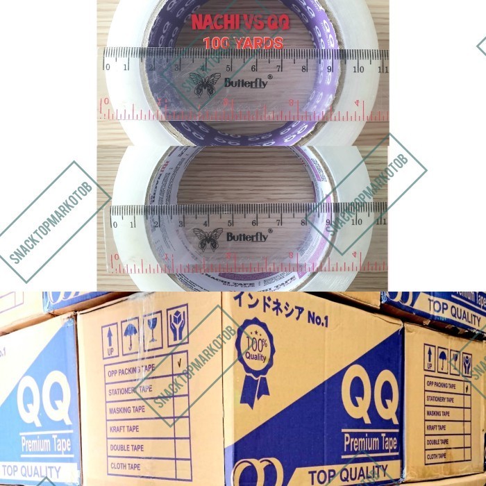 

Lakban Bening/Coklat Qq Purple 2Inch(45Mm) 100Yards Top Tebal Per Dus
