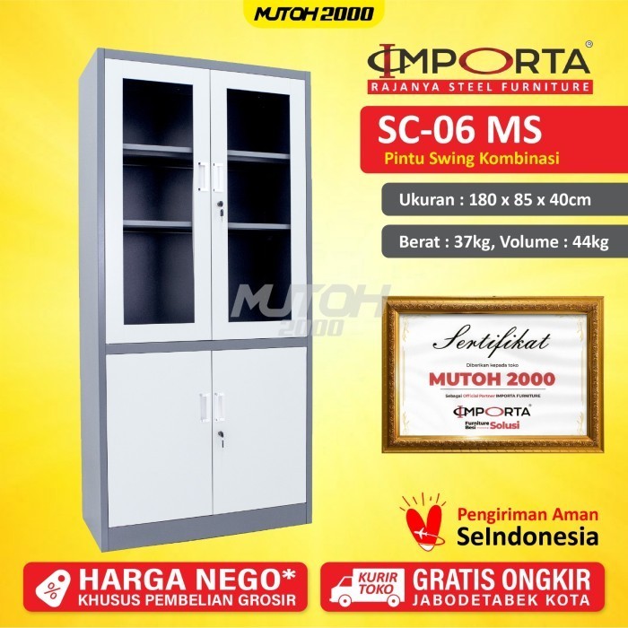 

Importa 06-Ms Lemari Arsip Besi Pintu Swing Kombinasi