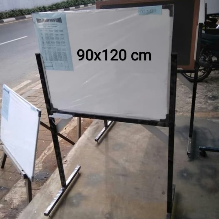 

Whiteboard Stand 90 X 120 Papan Tulis + Kaki 120 X 90