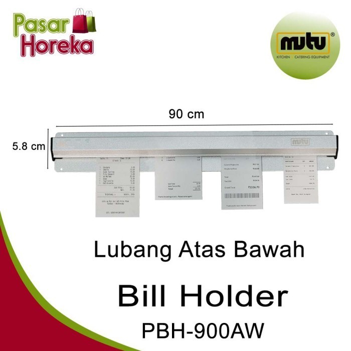 

Penjepit Kertas Cafe Order / Bill Holder / Paper Rail Pbh-900Aw / Mutu