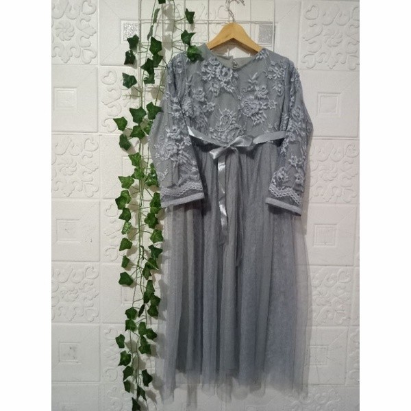 Baju Gamis Brukat Anak Baju Muslim Anak 4-11 Tahun Gaun Muslim Anak Ga SaleR33A