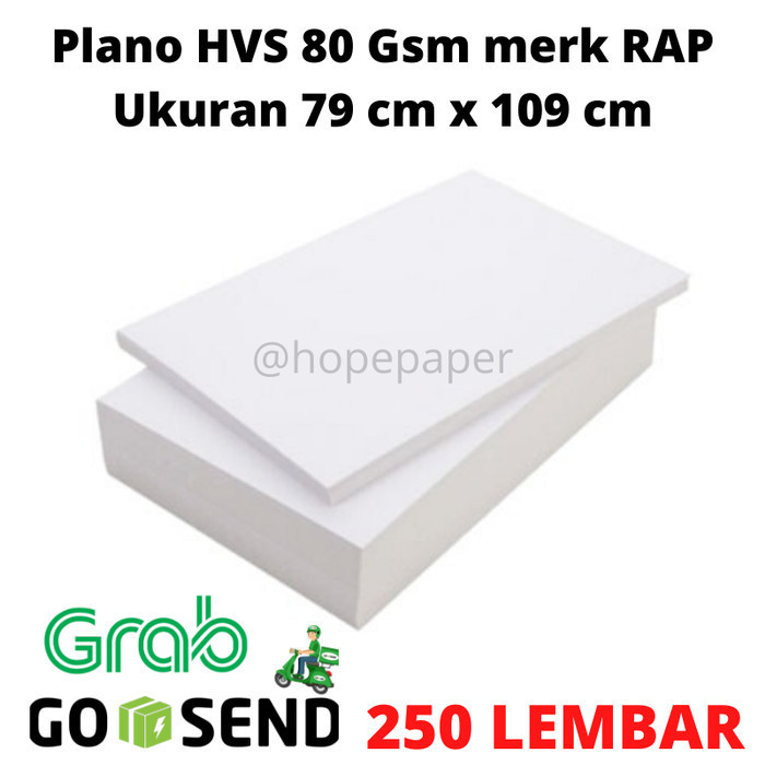 

Kertas Hvs Plano 80 Gsm Ukuran 79 Cm X 109 Cm Merk Rap (Isi 250 Lbr)