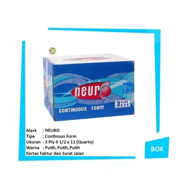 

Neuro Continous Form 3 Ply / 3 Rangkap ( 9 1/2 X 11" )