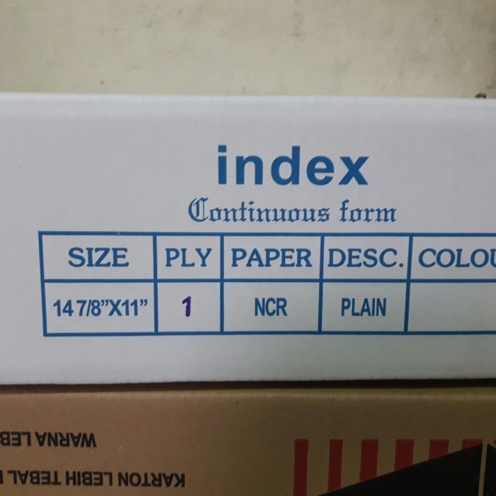 

Kertas Komputer 1Ply 14 7/8X11 Continuous Form Isi 1000Set