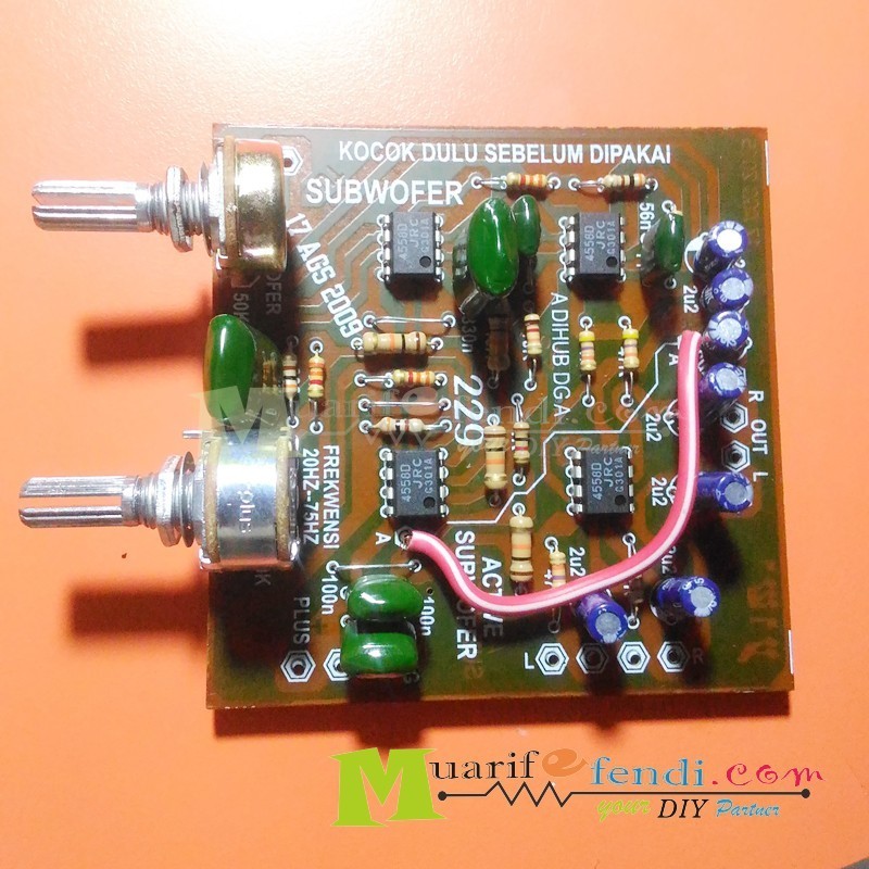 KIT Aktif Subwoofer filter Aktif Crossover