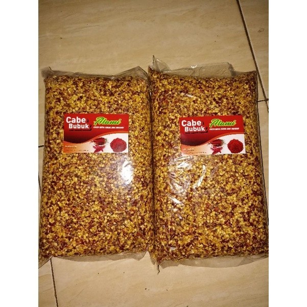 

cabe bubuk kasar exstra pedas kemasan 1 kg