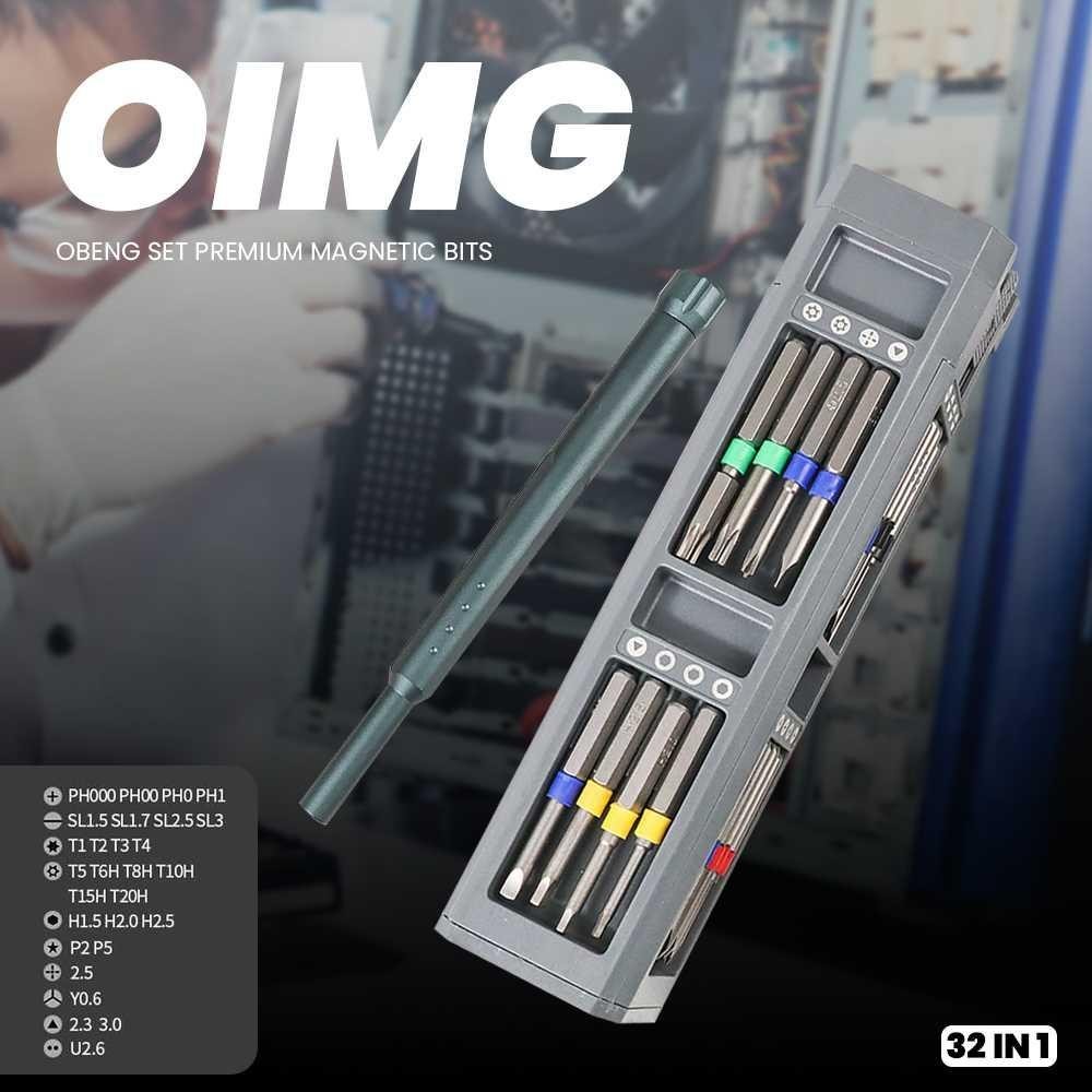 OIMG Obeng Set Premium Magnetic Bits 32 in 1 IM226 Baut Alat Serba Pasang Ukir Piring Dan Listrik Bu