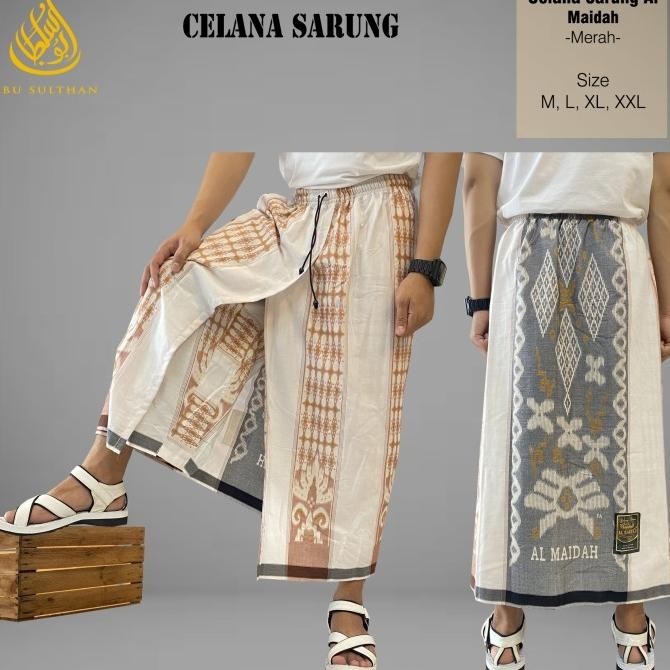 Promo  Celana Sarung Al Maidah Warna Perlengkapan Sholat Pria Dewasa Remaja Lebaran 2024