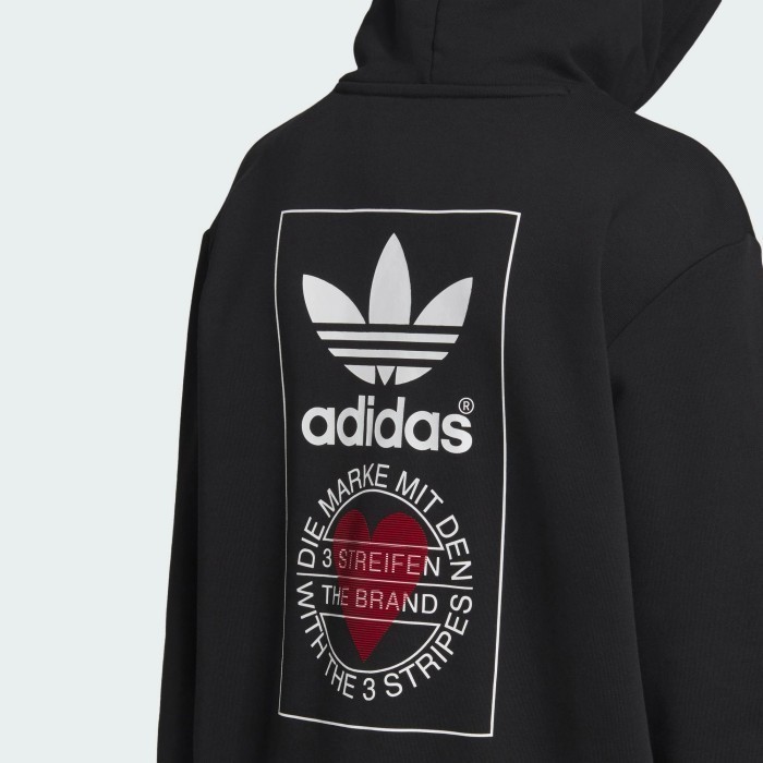 Adidas Valentine's Day Unisex Hoodie Black Original