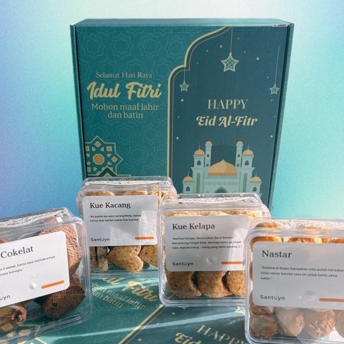

HAMPERS/PARCEL/PARSEL LEBARAN Santuyn | PAKET 4 KUE PREMIUM JS99