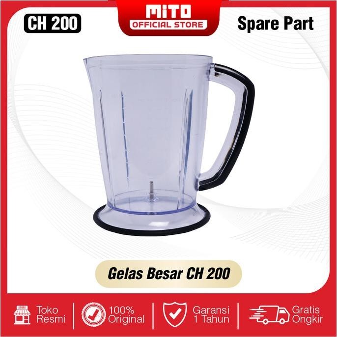 Spare Part Mitochiba Food Chopper Ch200 - Gelas - Tutup Gelas - Pisau
