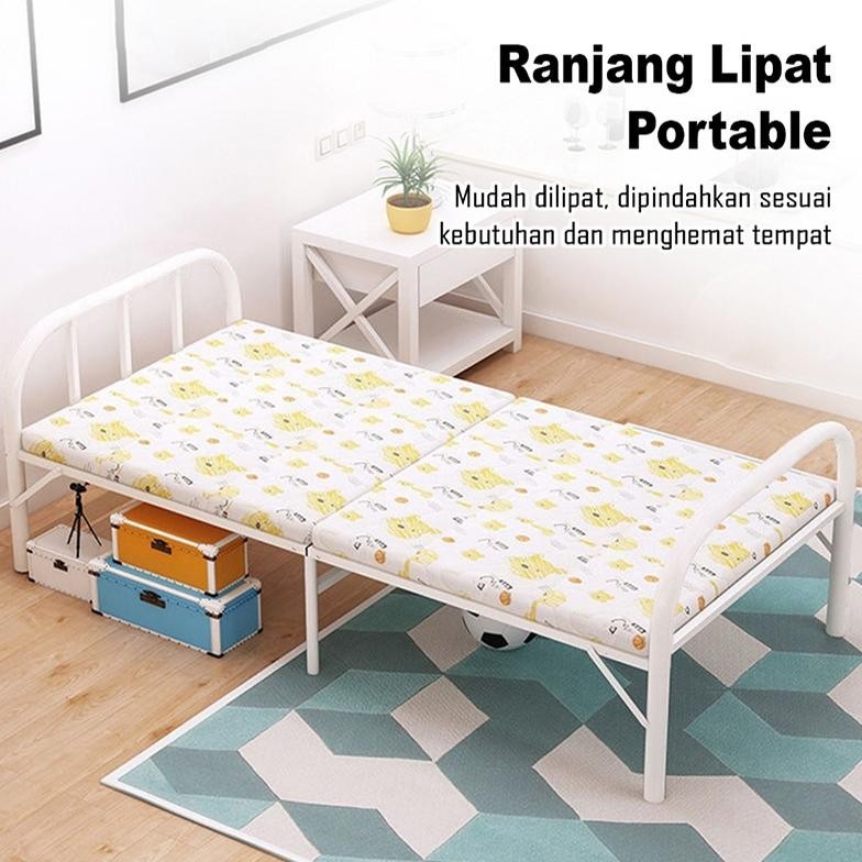 Ranjang Lipat Ranjang Besi Lipat Tempat Tidur Lipat Folding Bed Portabel Highquality