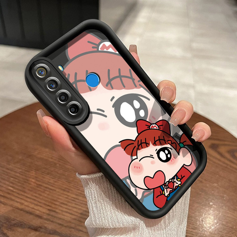 Casing Hp Realme 5 5i 5s 6i C3 C3i Narzo 10 Narzo 10A Narzo 20A Case pola Crayon desain HP lensa HP 