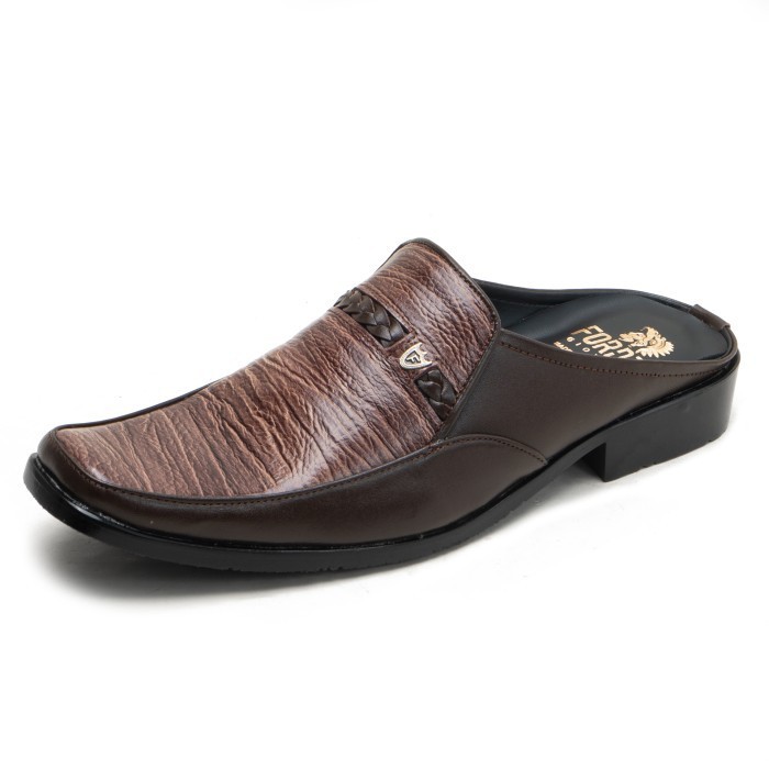 Sandal Slop Pria Fordza Bustong 8012 Kulit Asli Sepatu Sendal Cowok