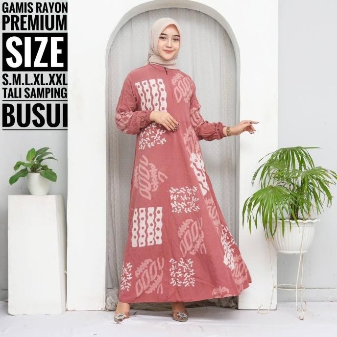 Batik Usman - Gamis Twill Rayon Pekalongan Busui Jumbo