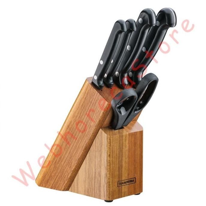 Tramontina Ultracorte Knife Set Wooden Block 6Pcs / Pisau Set