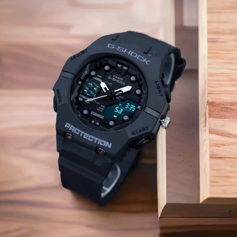 Baru Gshock Casio Ga-B001 - Jam Tangan Pria G Shock Ga B001 Digital Analog Double Time Strap Rubber 