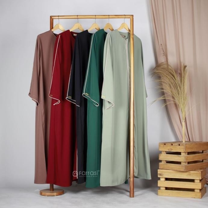 Gamis Abaya Turkey / Abaya Basic Farrasi / Abaya Hitam Casual