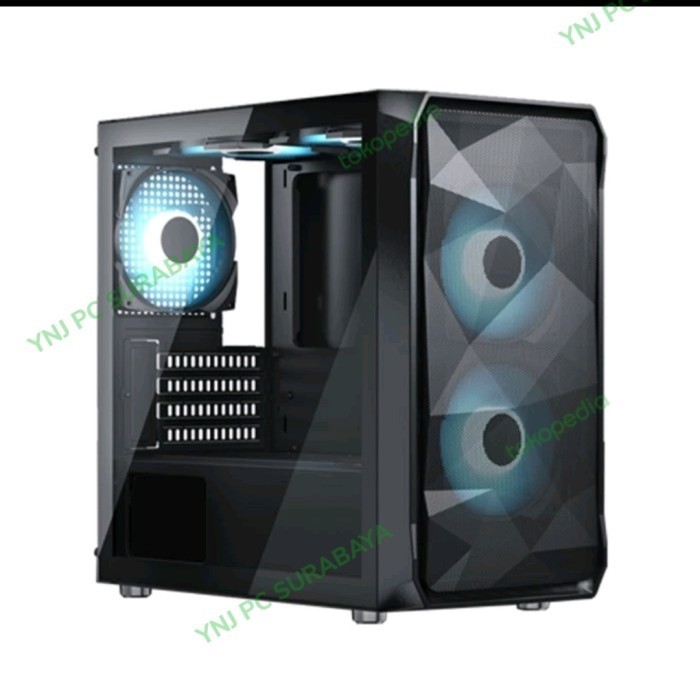 CASING VENOM RX PRAVA TAMPERGLAS M ATX GAMING CASE HITAM