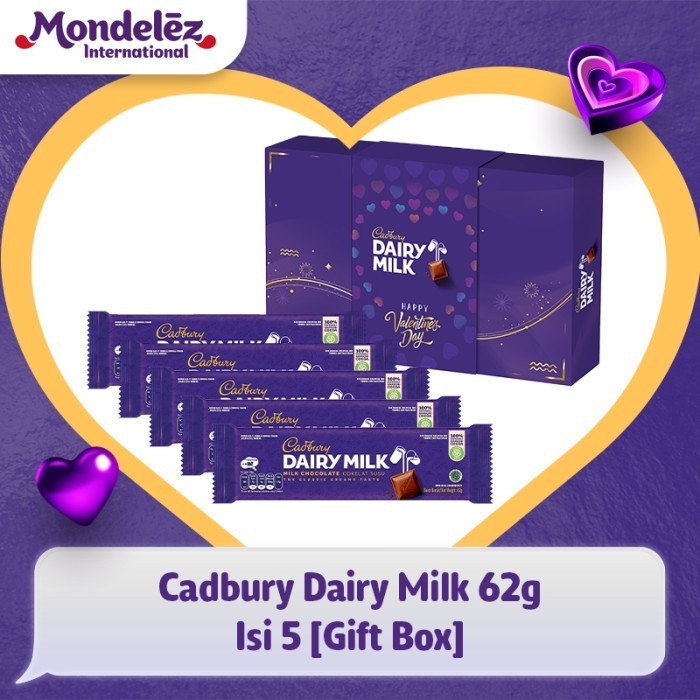 

Cadbury Dairy Lk Coklat 62G Isi 5 Pcs [Gift Box]