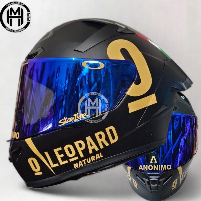 PAKET GANTENG HELM ALV GENESIS BLACK DOFT LEOPARD|FULL FACE