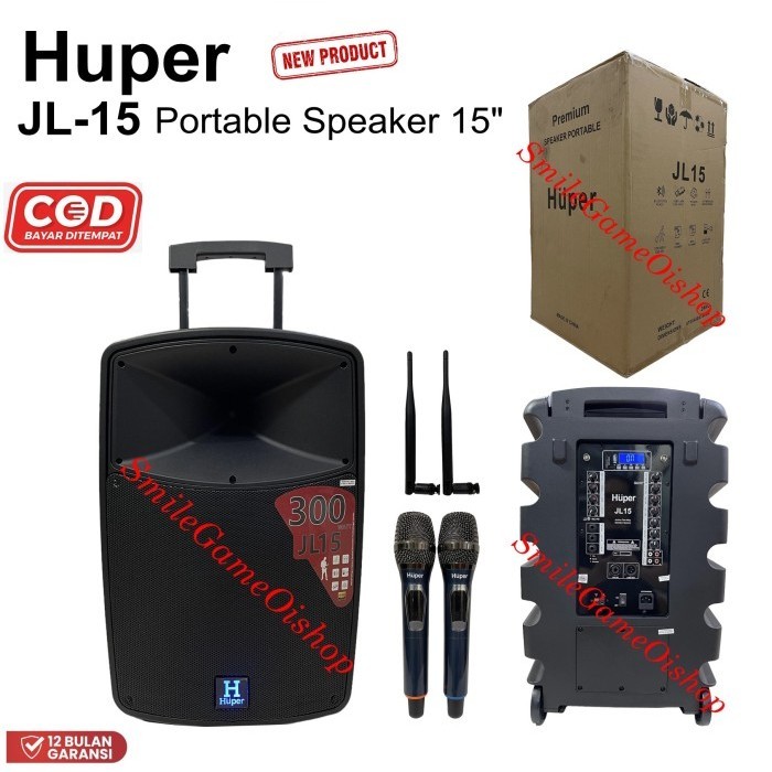 Speaker Portable Huper JL-15 speaker bluetooth portable 15 inch