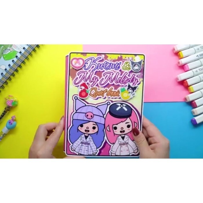 Marwa - Toca Boca Mainan Edukasi Paper Book Paper Doll Toca Kuromi And Melody