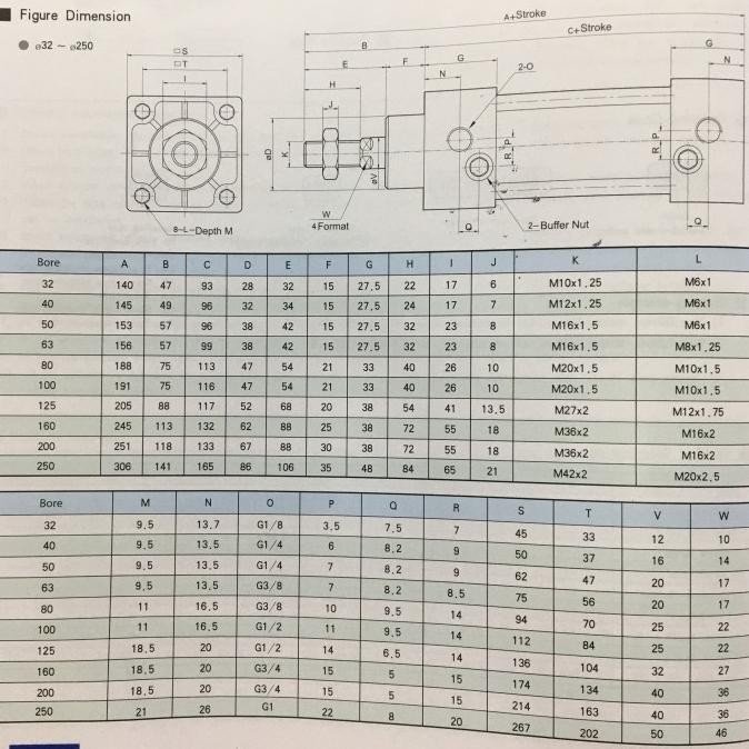 Pneumatic Cylinder / Air Cylinder Stnc-Tgc-63X250-S