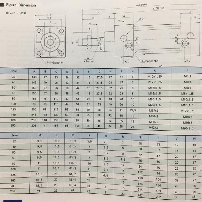 Pneumatic Cylinder / Air Cylinder Stnc-Tgc-50X50-S