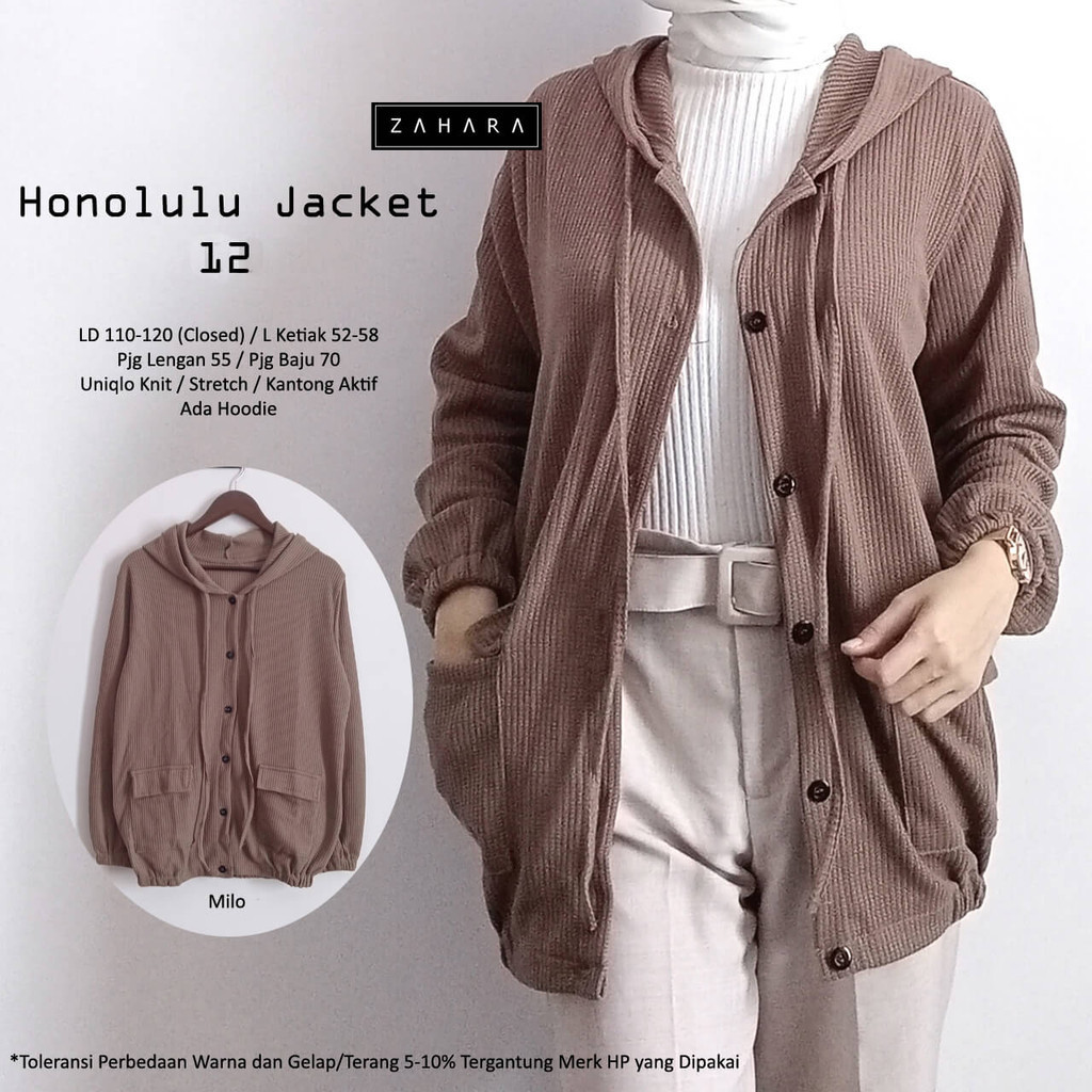 Damario :) Honolulu Jaket Bahan Uniklo knit by zahara