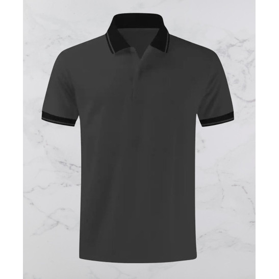 kaos polo warna darkgrey. .CVC  Pique.