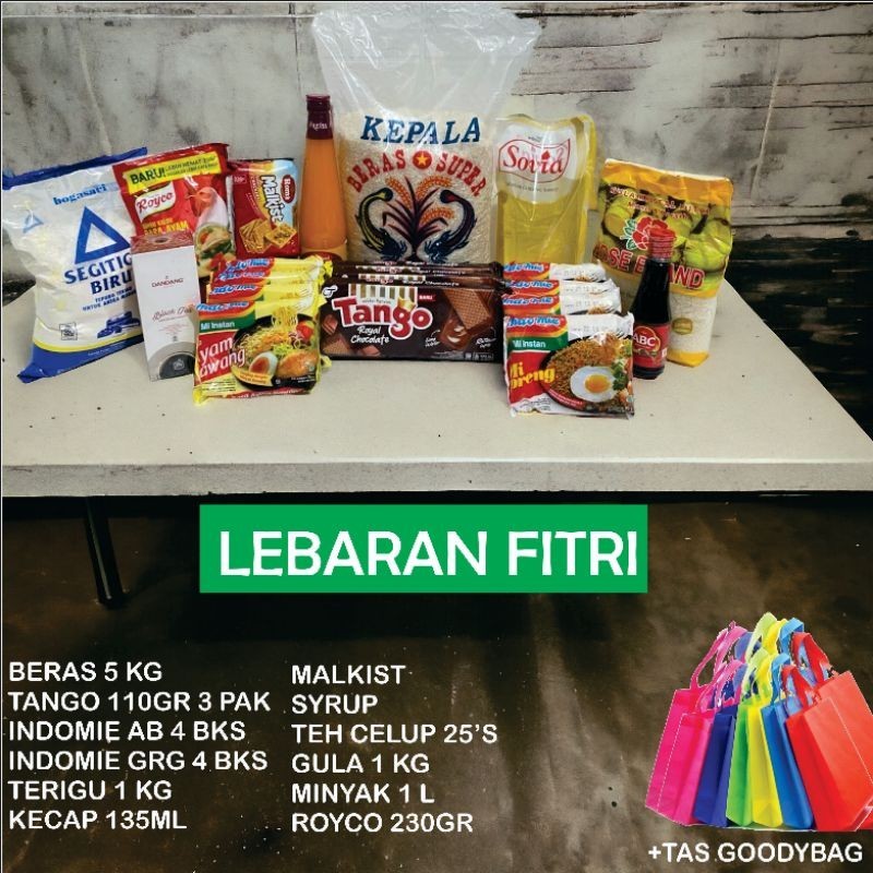 

Parsel Sembako Lebaran / Hampers Sembako Lebaran Fitri