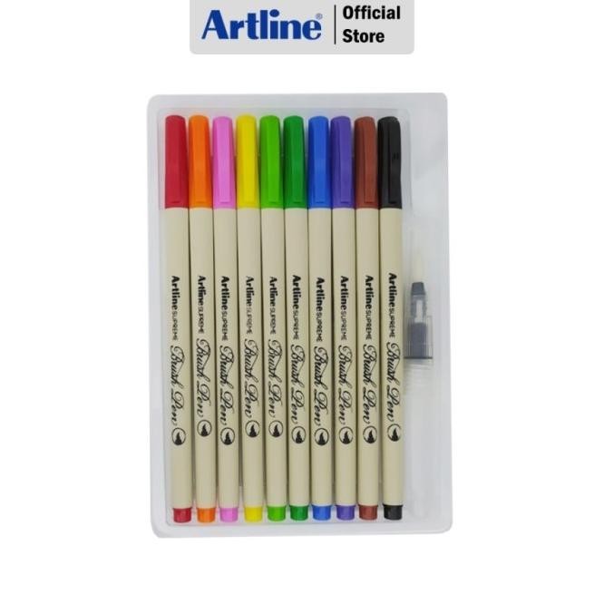 

Spidol Artline Supreme Brush Pen Set Water Brush Epfs-F/Bp10Wb1 |Murah