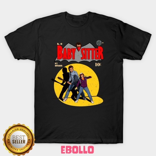 Baju Kaos Tshirt Babysitter No10 Batman Comic Book Dustin Henderson Stranger Things Distro Cotton Co