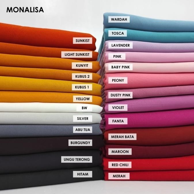 

Terlaris Kain Monalisa / Kain Woolpeach Monalisa Per 0,5 Meter Berkualitas